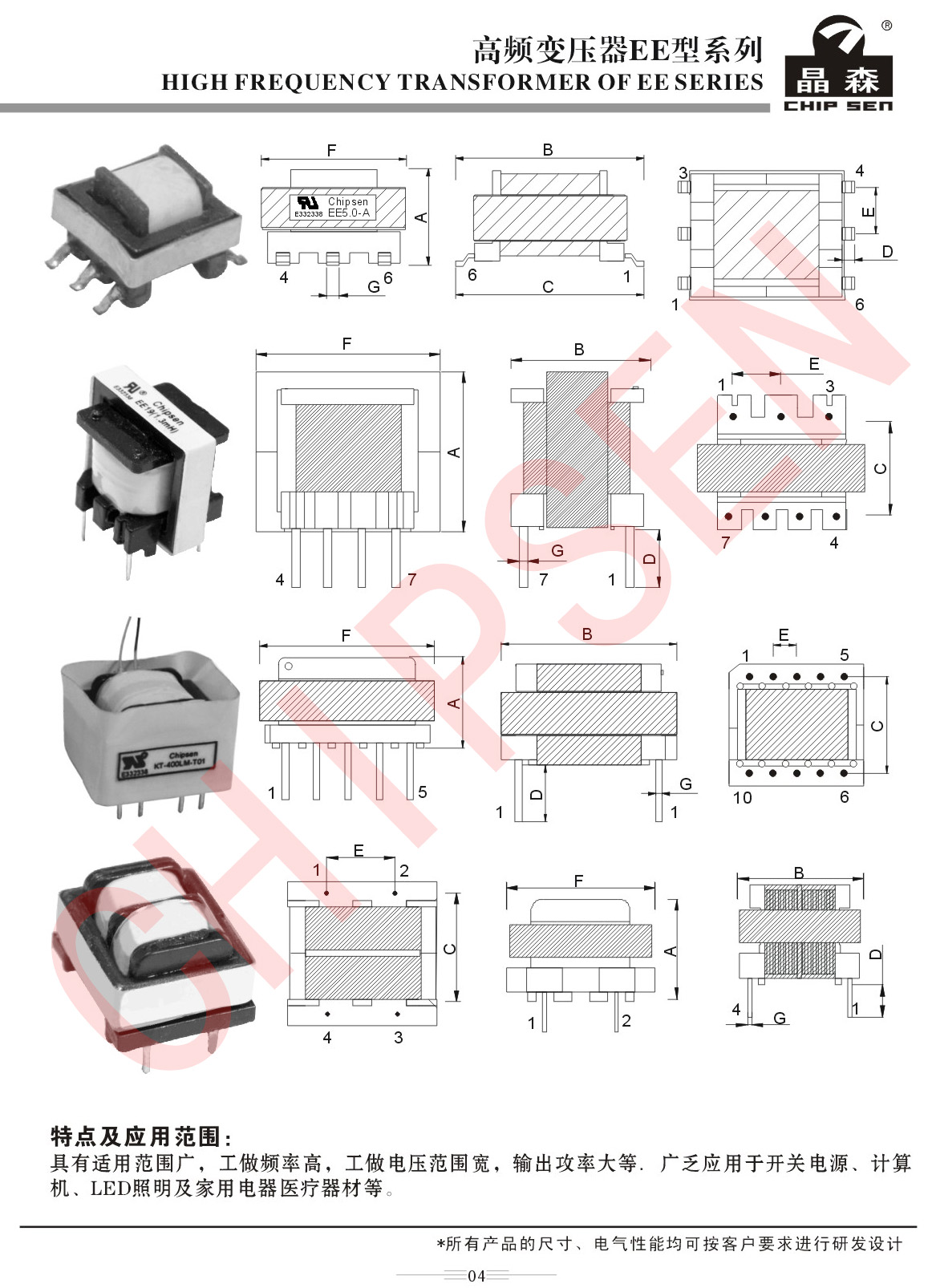 高频变压器EE系列型号讲解.jpg 高频变压器EE系列型号讲解.jpg