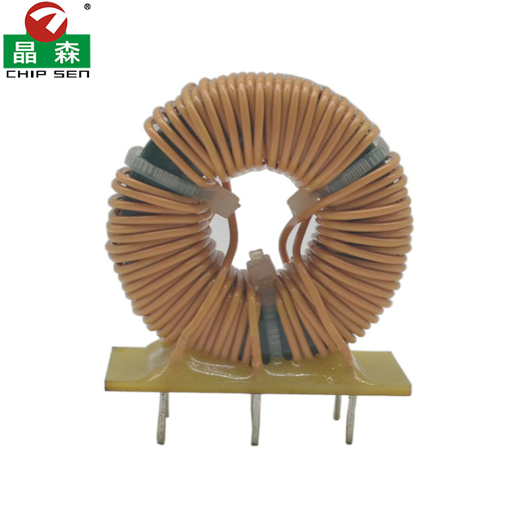 T38 vertical plug-in 3+3pin magnetic ring common mode inductor